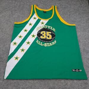 Vintage Seattle Allstars Jersey Mens 52 XL Official Street Ball Champions Green‎